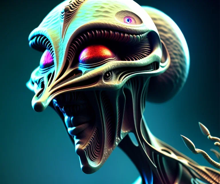 occult alien, 8K, photo realistic, highly detailed