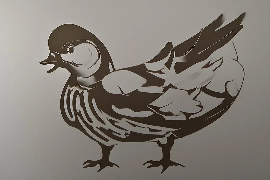 stencil by rubber ducky by Andrea del Sarto