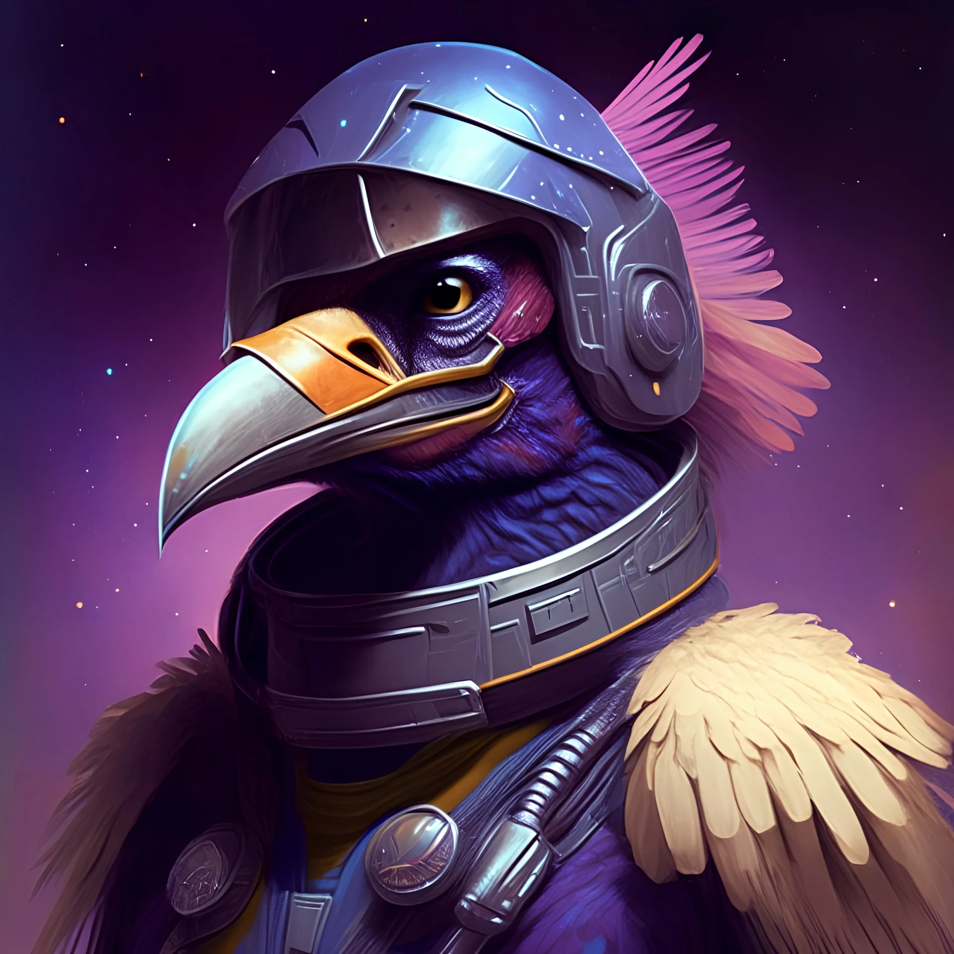 portrait of bird-person as a space ranger