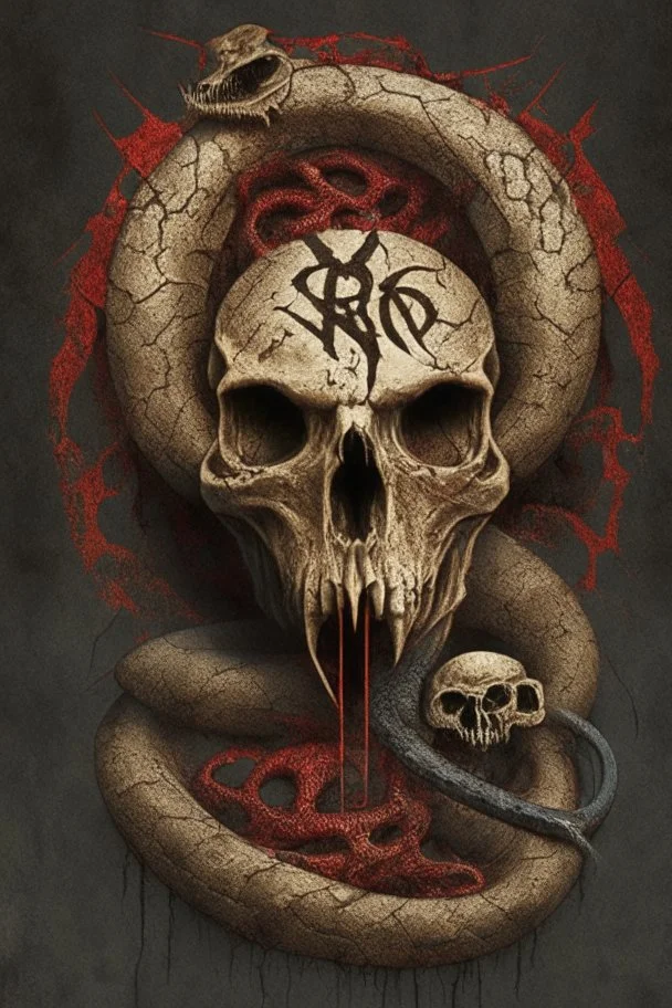 The symbol for Eroa, the god of Rot and Decay, is a snake, circling a rotting skull