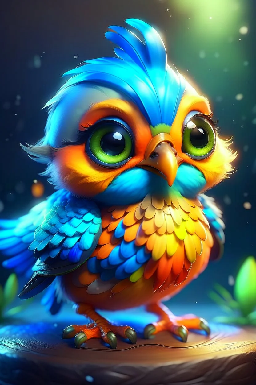 Another cute one, I can't help myself ;) MJ P: colorful chibi bird, digital art, hyper-realistic, trending on artstation, highly detailed, style of greg rutkowski, no background, UHD