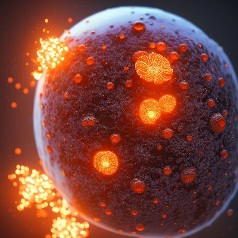 falling burning fungus on earth,planet,meteorit, cinema4d, 3d render, creative, complex, shining, much light, cannabis, fungus