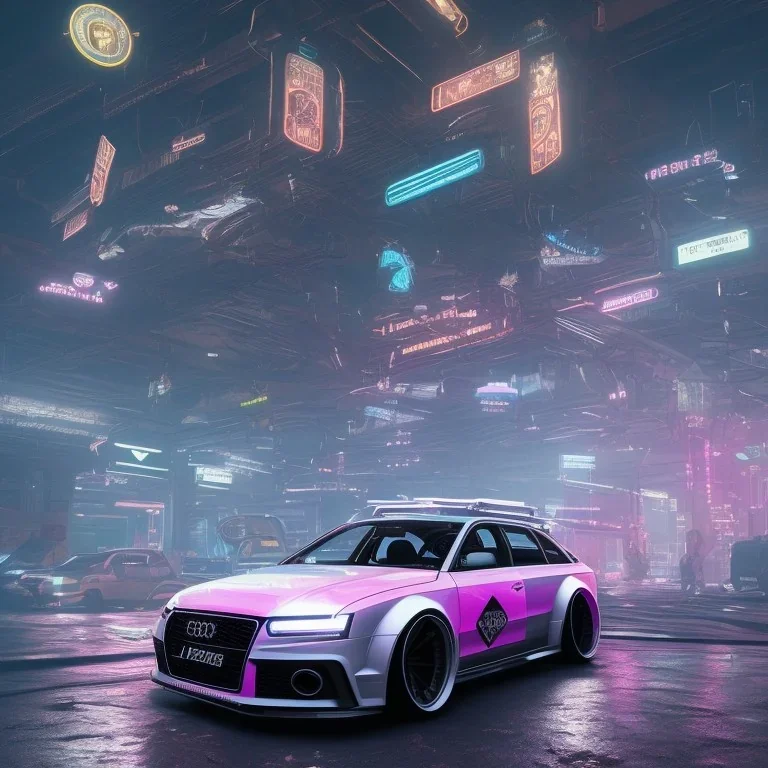 cyberpunk 2077 version of a audi RS6 Avante