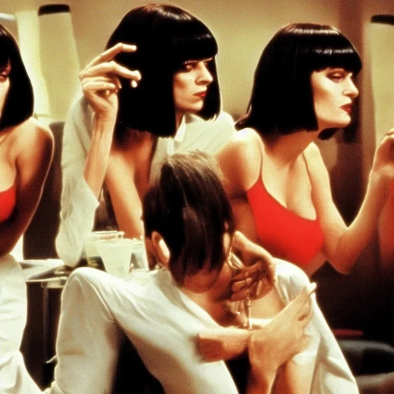 Pulp Fiction movie, scene, mia wallace, uma thurman