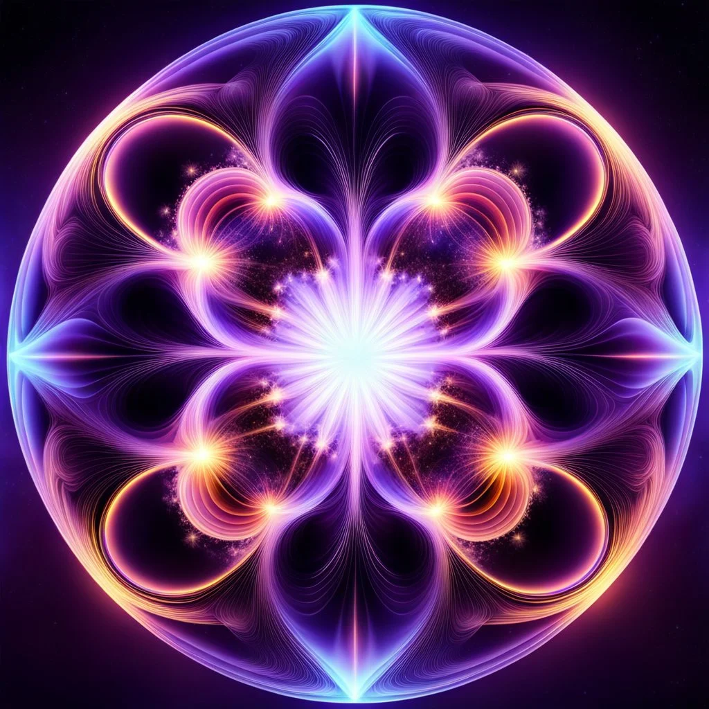 Mesmerizing abstract visual, recursive Symmetrical 3d structure of flowing translucent shapes, centered, soft aesthetic, negetive space.galaxsy background
