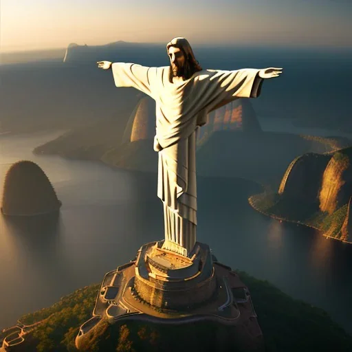 Christ the Redeemer, beautiful,wonderful, shape detailed, landscape,sunset, unreal engine 5, cinematic lighting, photorealistic, realistic, hyper detailed, 8k, octane render, cinema 4d