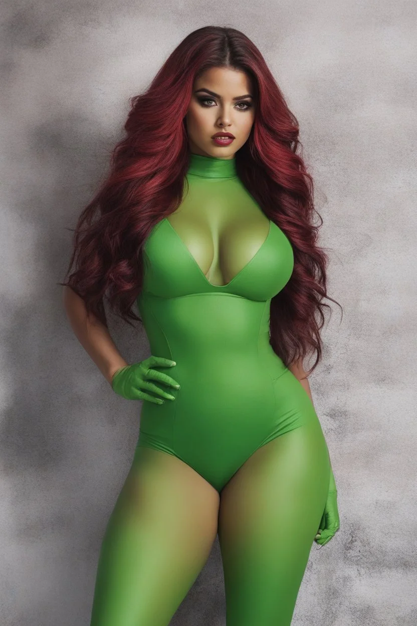 She hulk - Demi Rose is an extremely gorgeous looking Martian Vampire with green skin and red hair