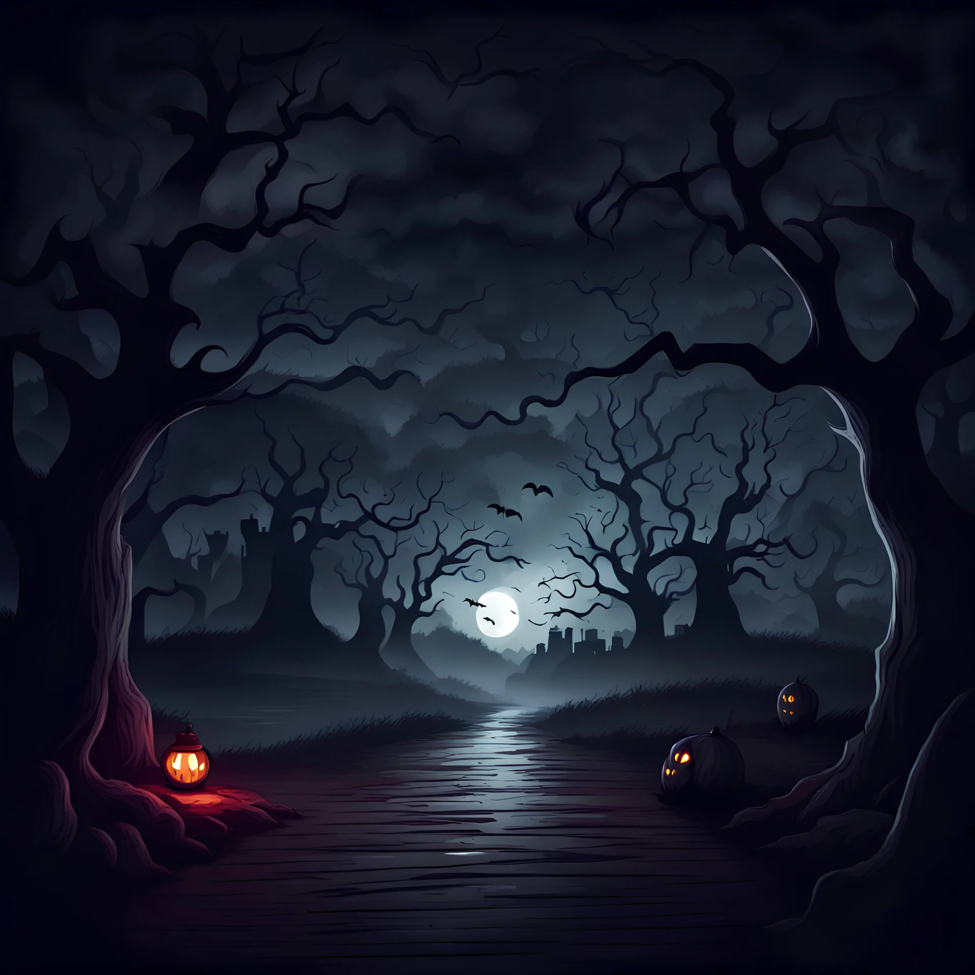 Scary night background