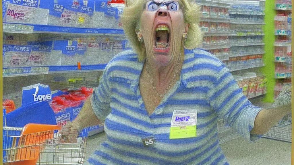 psycho lady shopping at lowes