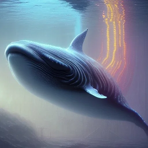 biomorphic whale morphed with electronic wiring and mixed with lighting, mermaid, Nanopunk and Biopunk with cyberpunk look,golden hour,MTG, wonderful ambient colors, hyper realistic, unreal engine 5, 8k, uhd, art by Jarosław Jaśnikowski mixed with Sheila Martin mixed with Fletch mixed with Frank Sun mixed with Anna Dittmann mixed with Alena Aenami.