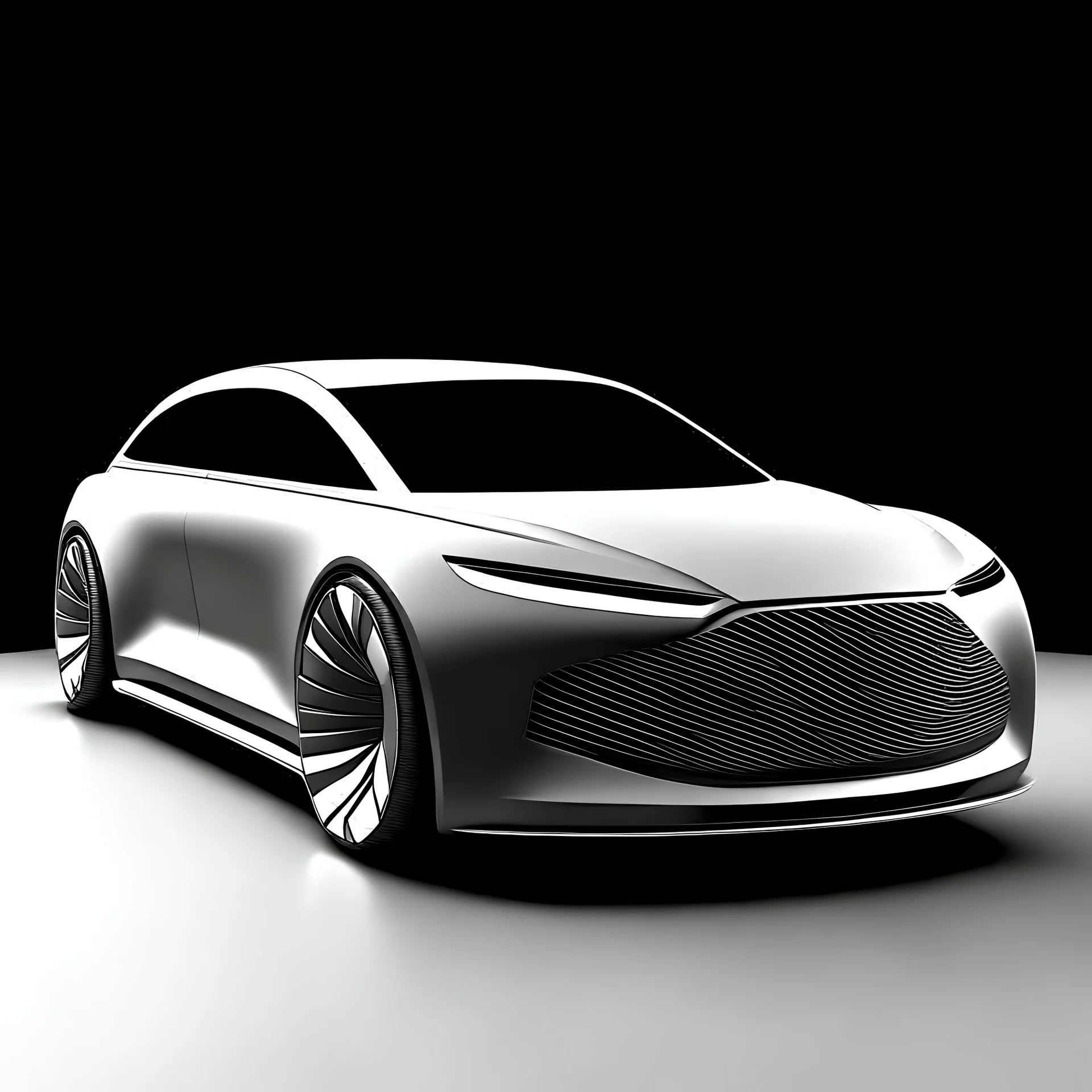 A family car with a modern 3D design
