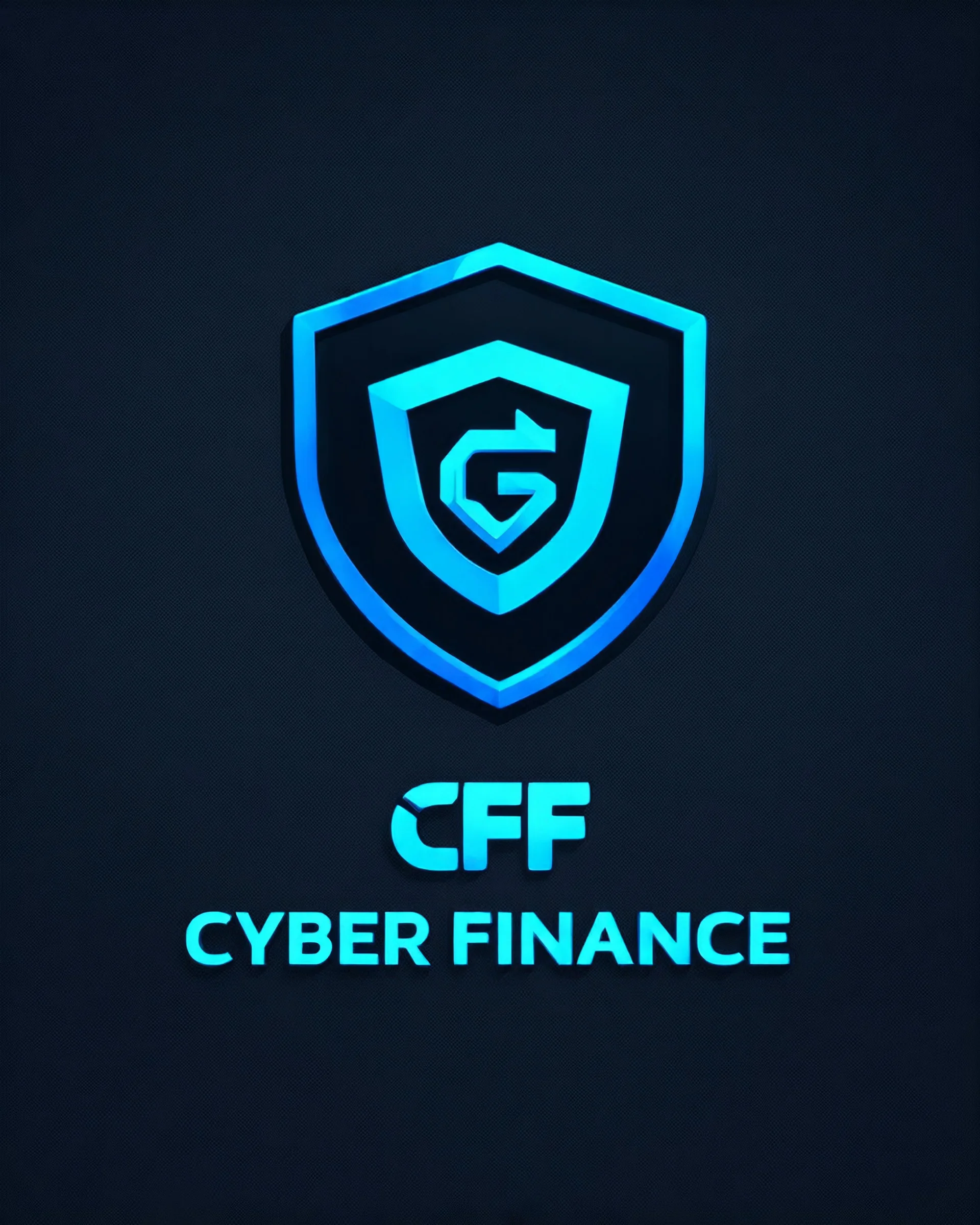 Cyber Finance (CF) shield logo Simple, easy and beautiful logo