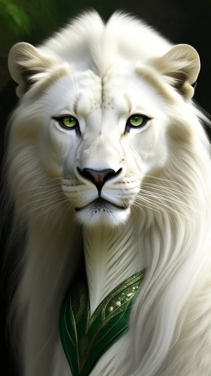 A white lion