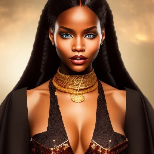  a pretty black women in harry potter dreamlikeart style created by Anon739309