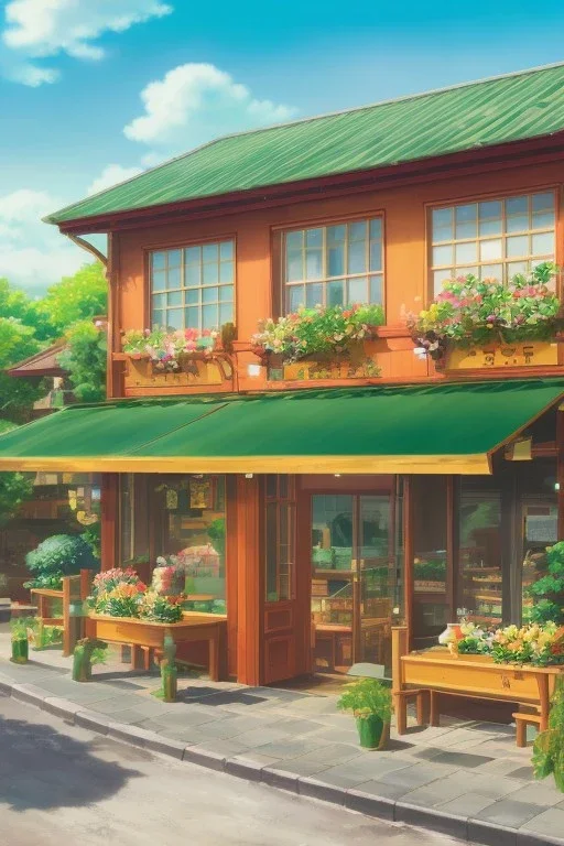 cosy cafe during summer