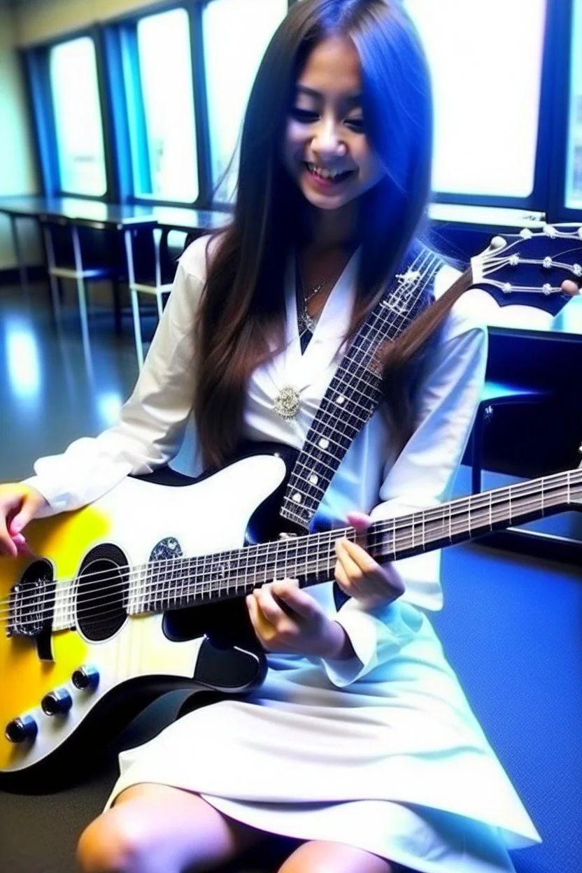 Ghost guitar pretty girl in high school