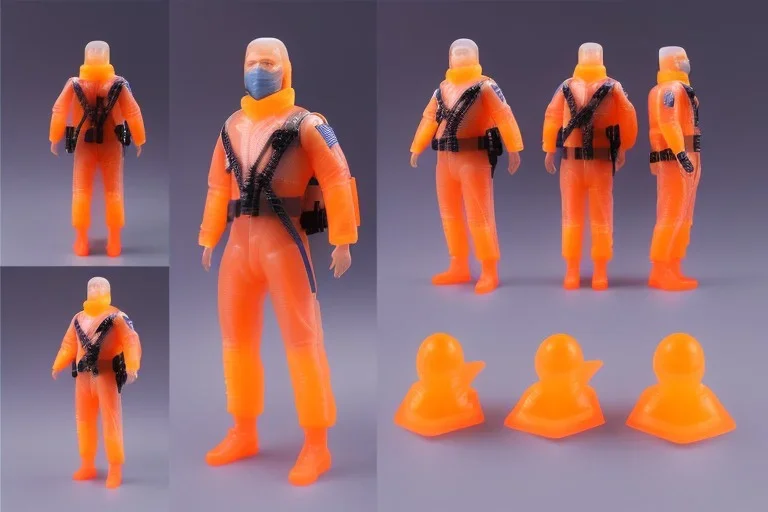 Vaquform Plastic Clear shell toy packaging G.I. Joe doll mike pence space force uniform orange