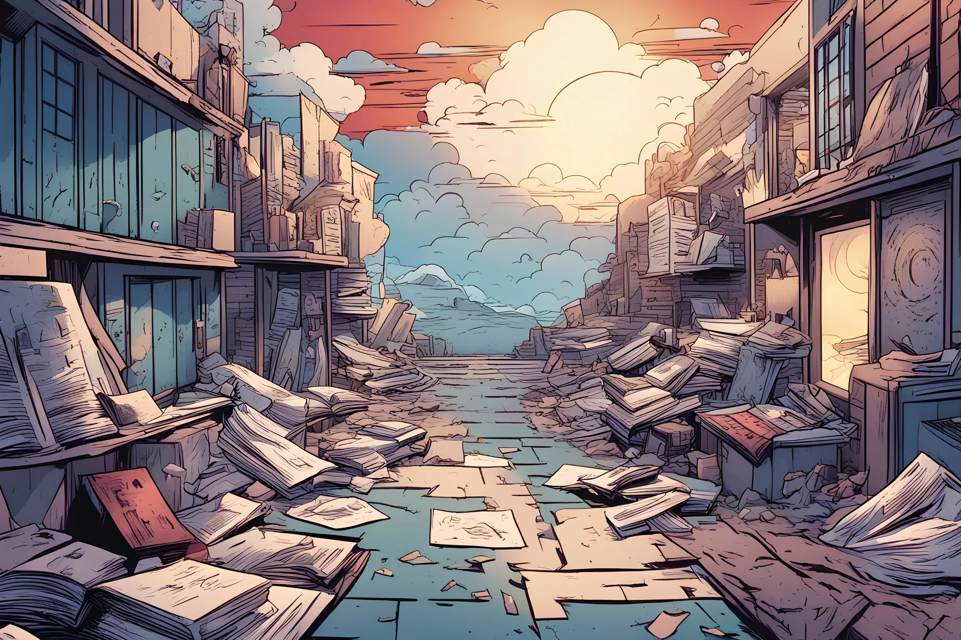 Comic book style background for a YouTube channel which focuses on reading comics and ASMR