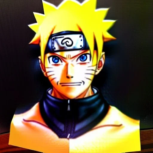 Naruto, Portrait 3d, très détaillé, très réaliste, très détaillé, forme de crapaud.