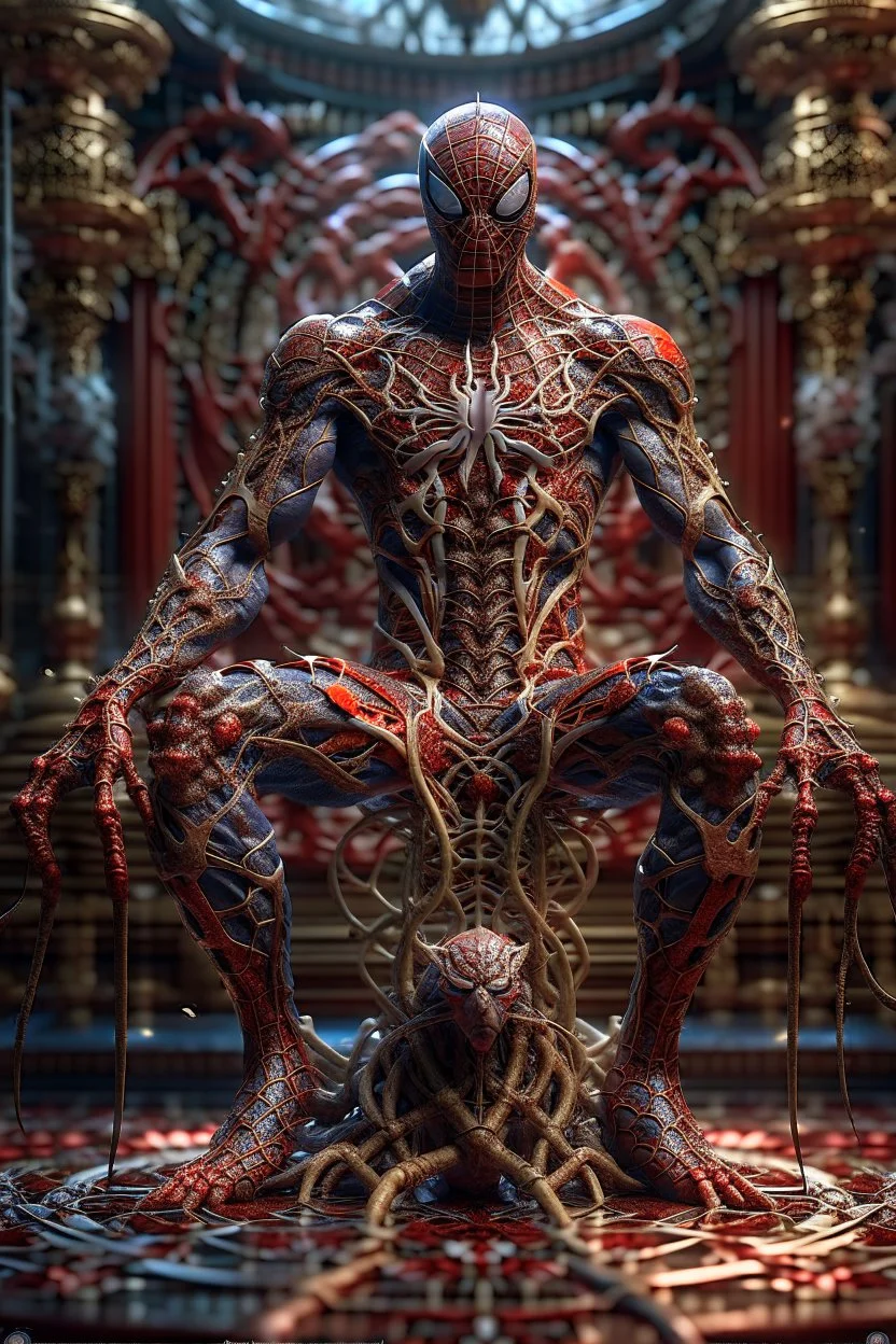 Fhoto full body, reality, Raw, spiderman as god war, digital art, intricate details, powerful composition, captivating, , trending on artstation, sharp focus, studio photo, intricate details, highly detailed, by addie_digi