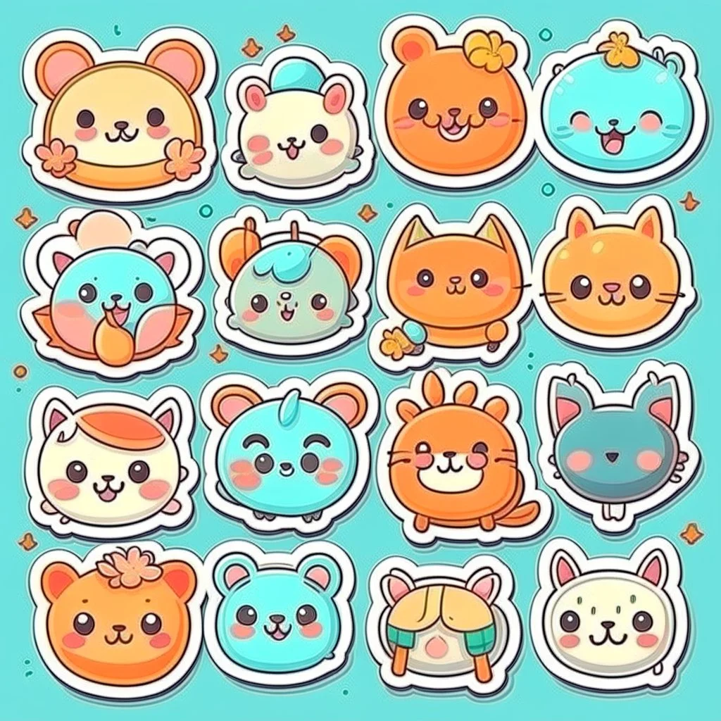 cute stickers templates