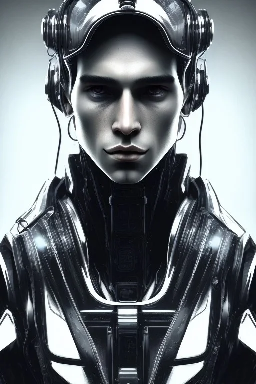 cyberpunk, head, men, portrai