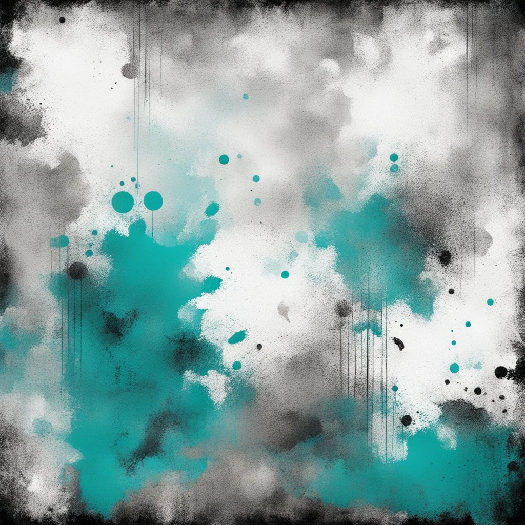 Grey, Teal, White And Black Grunge Textured Background.