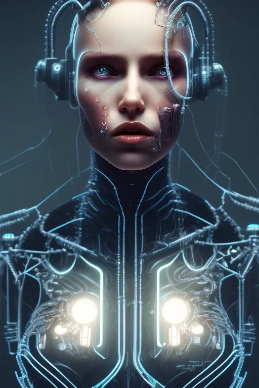 cyberpunk, glass body, women, portrai, open mouth, perfect skin, tron, cyborg , perfekt, real, dream, hr giger