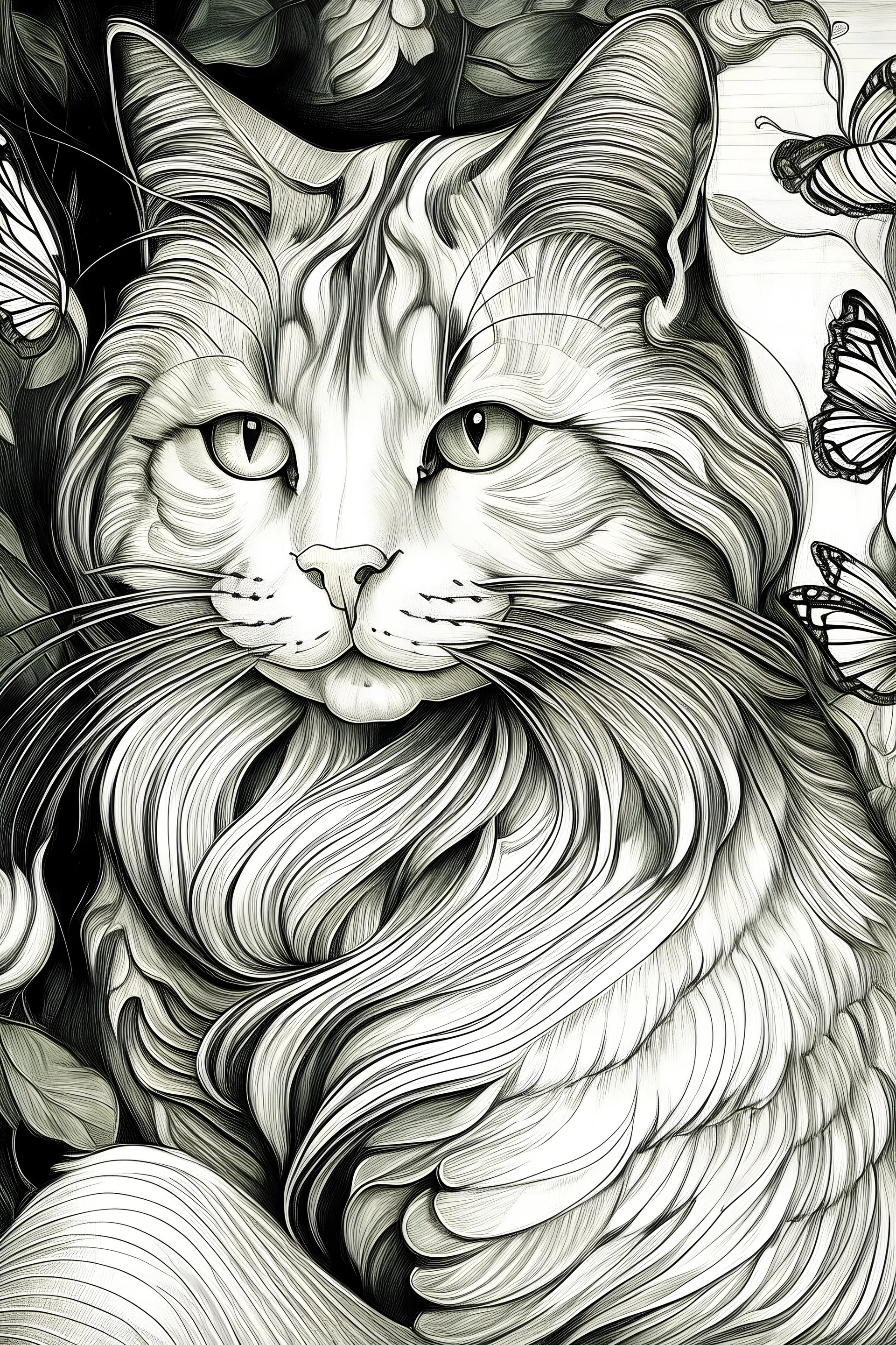 Portrait of a cat by Van Gogh