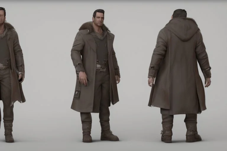 character model sheet for 3d modeling