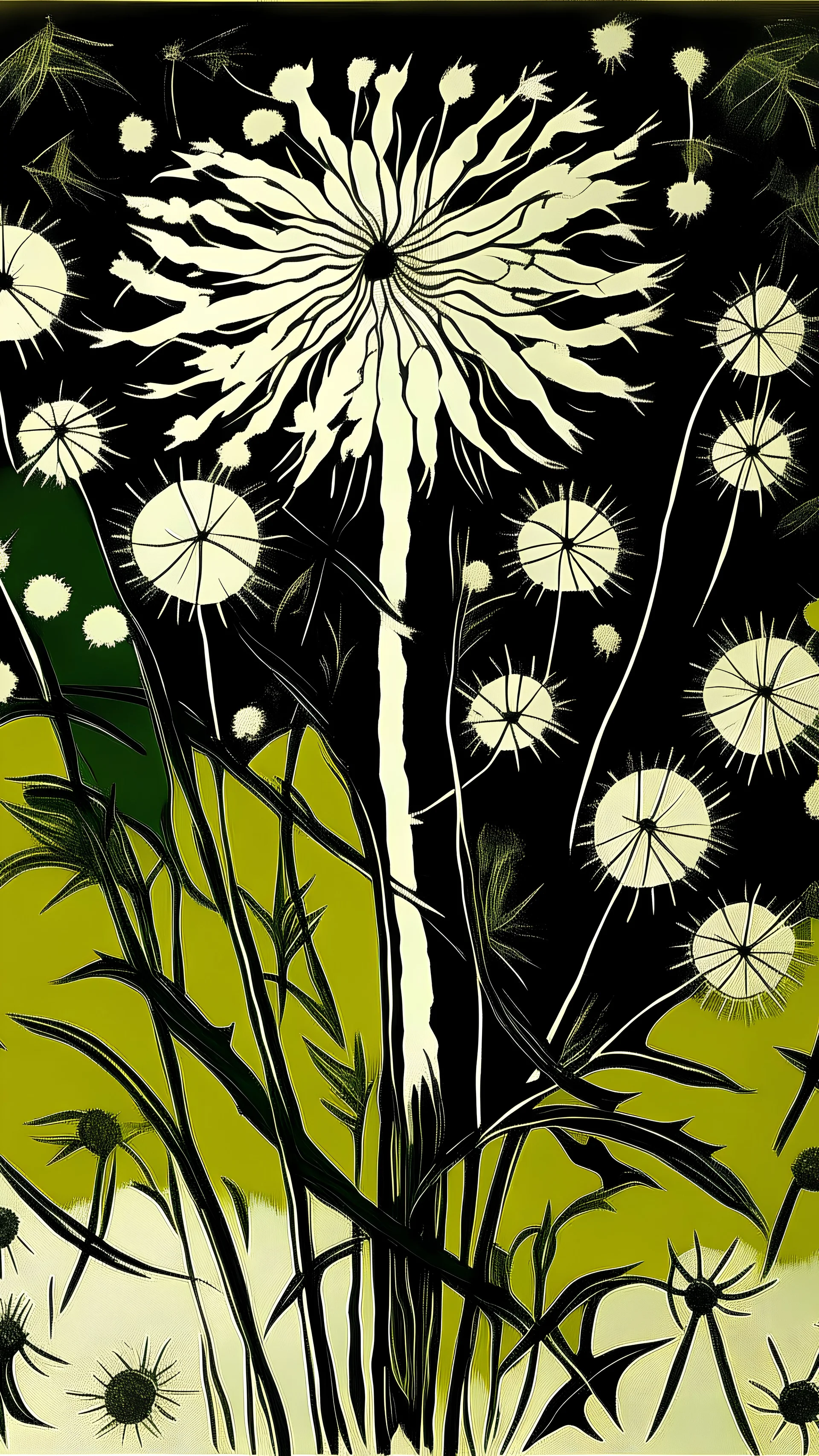 a dandelion white by Picasso