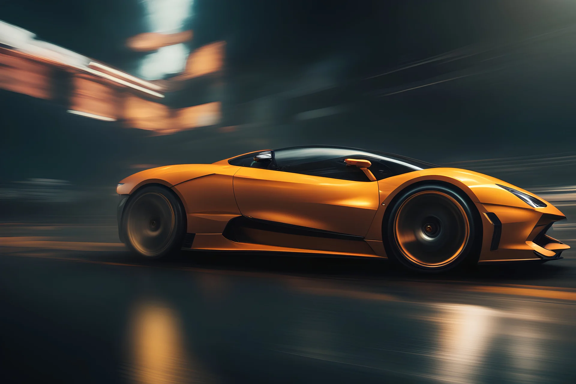HD digital graphics of a speedy car with speed blur effect in background and radila blur in moving wheel effect, a dream land, Aesthetics realism, High quality graphics, Realistic skin shine, Best Visual effect, Highly focused, Realistic, Aesthetic Realism, Vivid, Cinematic, HD, Hi- Res, 8K, Great focus,
