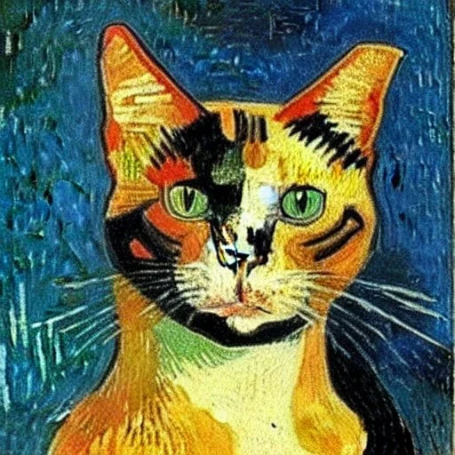 Portrait of cats by Van Gogh