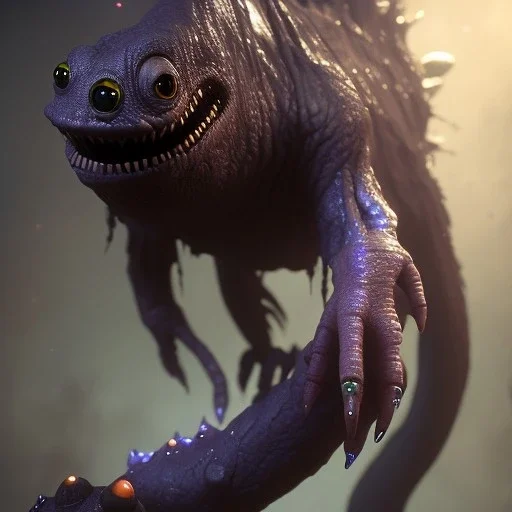 Cute fluid ink creature, big black eyes, unreal engine 5, 8k resolution, photorealistic, ultra detailed, by greg rutowski