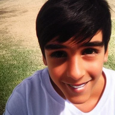 Male Chachi Townsend wide dark brown eyes black hair