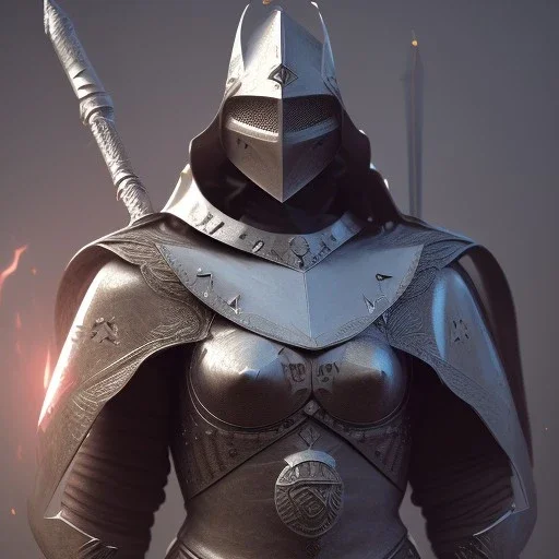 dnd, knight, paladin, aura of holy power, dnd race, aasimar, dark knight, sword, heavy armor, mask of mandalor, wings aasimar, magic, hyper-realistic, hyper-detalisation, rtx, octane render