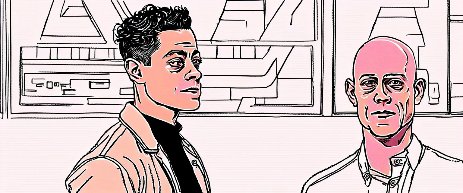 BREAKING NEWS: Rami Malek casted to play Sam Altman, recently ousted CEO in new HBO adaption “Fighting for AGI — The OpenAI Drama”, imperfection, natural lighting, cinematic, Anamorphic lens, deep depth of field,