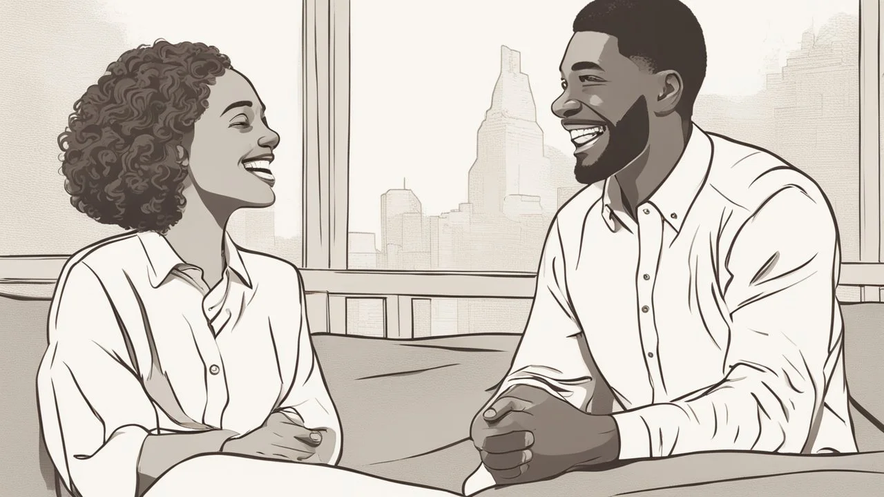 The image for the article could depict two individuals engaged in friendly conversation, wearing expressive smiles on their faces. This image symbolizes effective communication and trust-building in personal relationships, as the individuals appear to be enjoying the dialogue and positive interaction with each other.