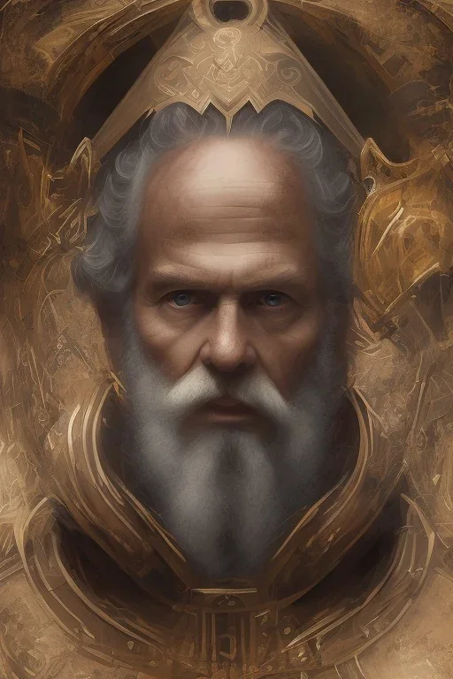 Fire theme art, Portrait of a viking by Michelangelo, 8K, close-up face