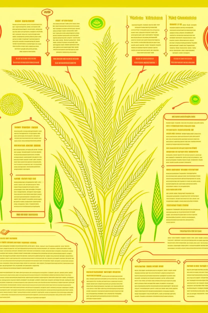 A mind map of wheat for interior design, and the yield is Arabic