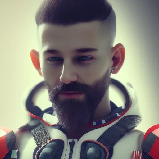 Cute baby,croatian flag body paint, beard, mytology, 8k resulation, cinematic lighting, octane render, unreal engine 5