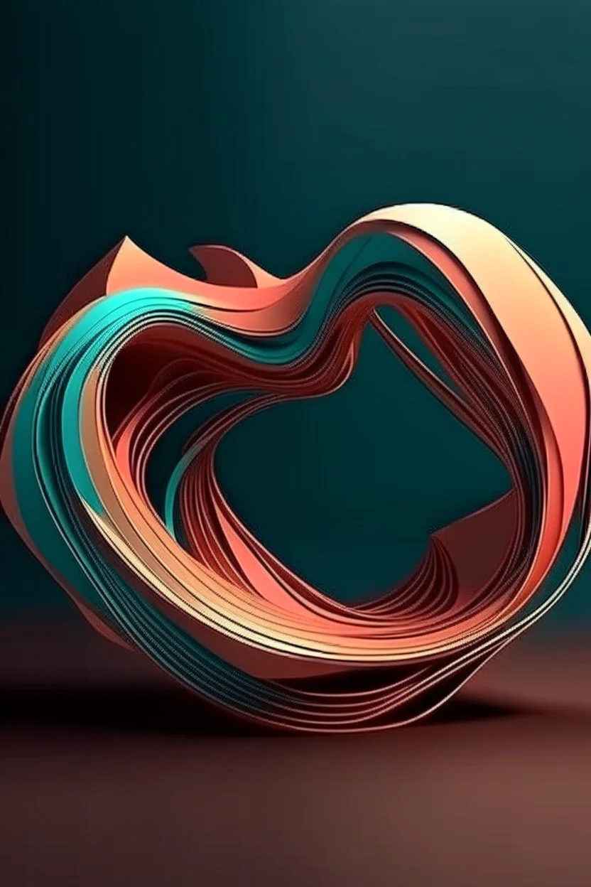 3d abstract space streamlined shape