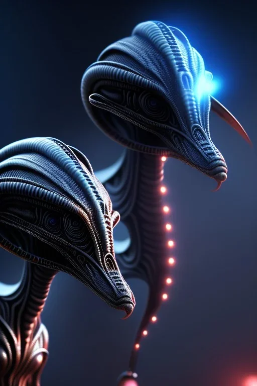 aliens, glowing, 8k, finely detailed, photo realistic.