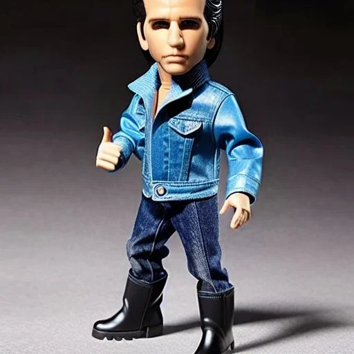 Fonzie fonzarelli winkler toy doll greaser face (plastic hair) with jeans black boots full body in package thumbs up 2022