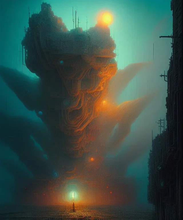 Camera., concept art, hyper detailed, beksinski, dan mumford, post-apocalyptic, oil on canvas