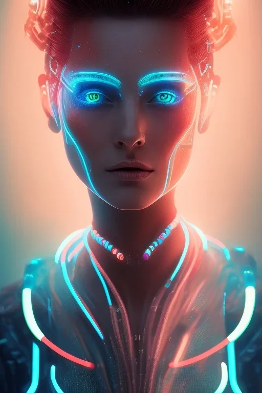 cyberpunk, head, women, portrai, tron