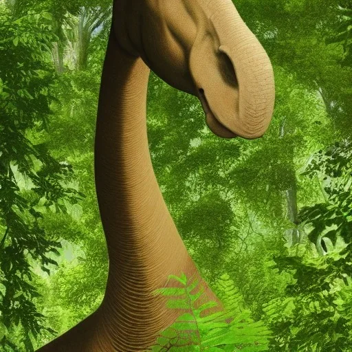 brachiosaurus eating leaves