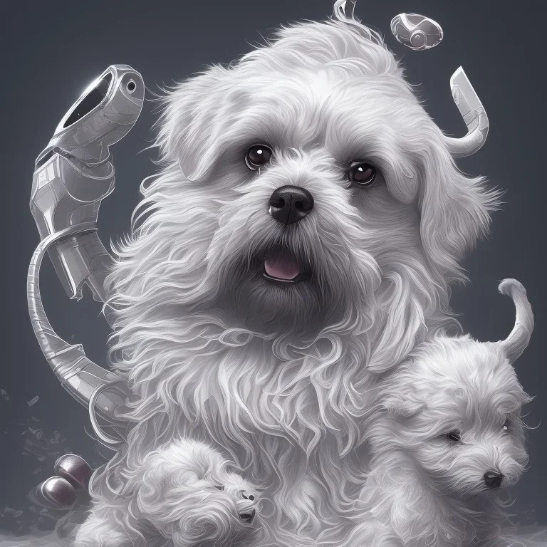 illustration of shit zhu dog