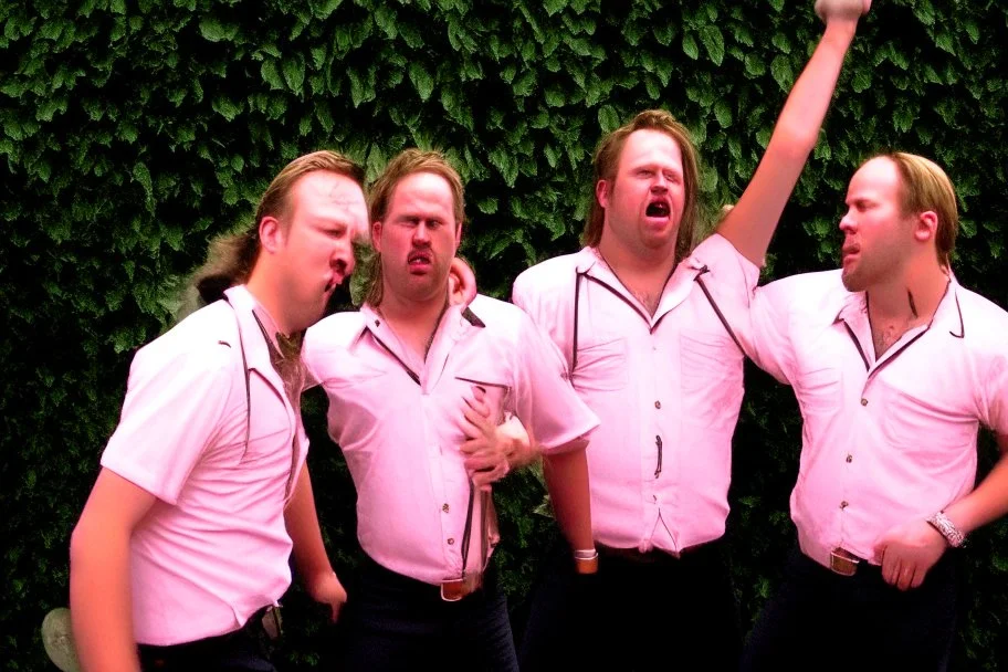 three heavy metal members playing on the sold out arena