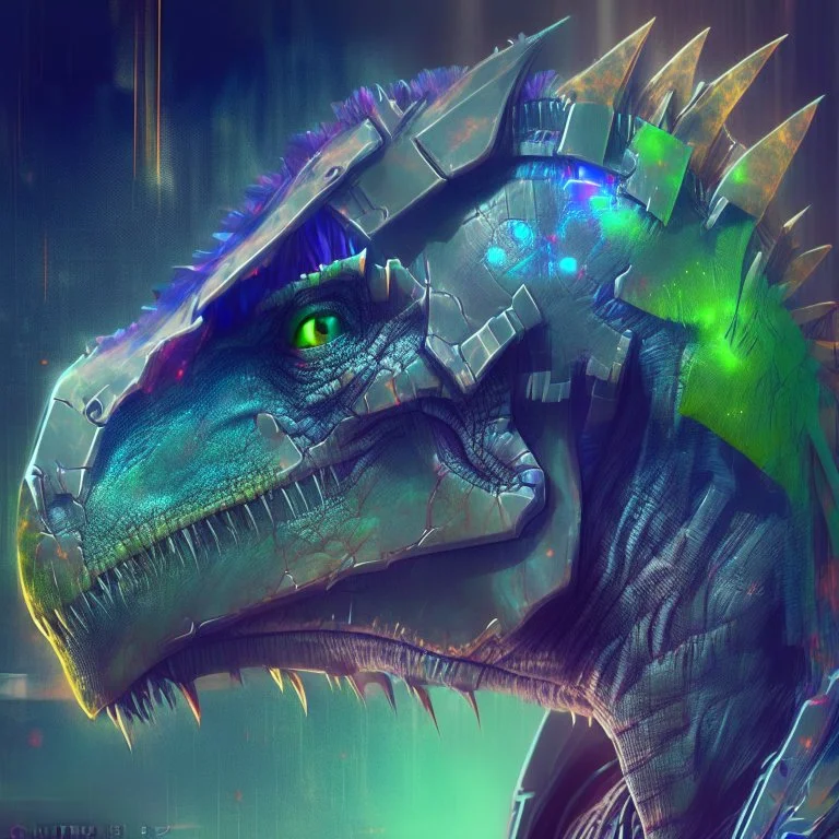profile picture of a cyber-dinosaur